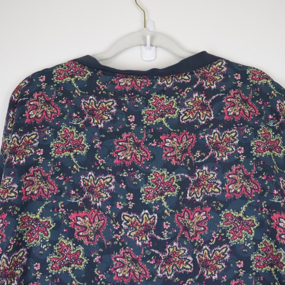 Anthropologie Fireside Flannel Sleep Jumpsuit Pajamas PJs Floral Small - Picture 5 of 8